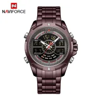 NAVIFORCE NF9170 Top Brand Fashion Luxury Dual Display Sports Quartz Watches Mens Waterproof Wristwatch