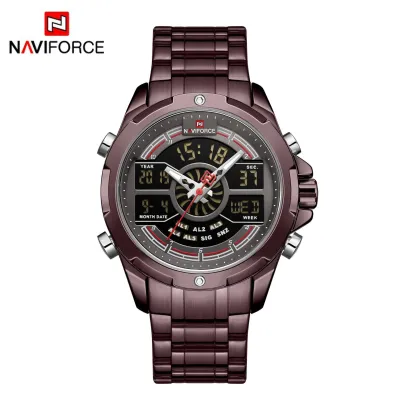 NAVIFORCE NF9170 Top Brand Fashion Luxury Dual Display Sports Quartz Watches Mens Waterproof Wristwatch