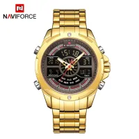 NAVIFORCE NF9170 Top Brand Fashion Luxury Dual Display Sports Quartz Watches Mens Waterproof Wristwatch