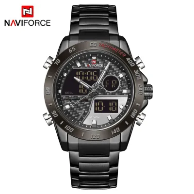 NAVIFORCE NF9171 Business Men Watch Quartz Digital Male Clock Military Sport Stainless Steel Top Brand Luxury Blue Man Wristwatch