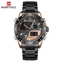 NAVIFORCE NF9171 Business Men Watch Quartz Digital Male Clock Military Sport Stainless Steel Top Brand Luxury Blue Man Wristwatch