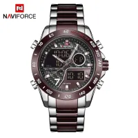 NAVIFORCE NF9171 Business Men Watch Quartz Digital Male Clock Military Sport Stainless Steel Top Brand Luxury Blue Man Wristwatch