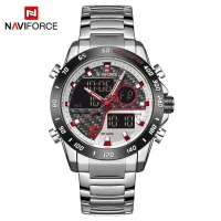 NAVIFORCE NF9171 Business Men Watch Quartz Digital Male Clock Military Sport Stainless Steel Top Brand Luxury Blue Man Wristwatch