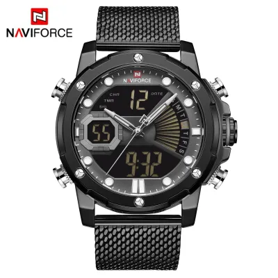 NAVIFORCE NF9172 Men Watch Quartz Digital Male Clock Military Sport Stainless Steel Top Brand Luxury Man Wristwatch