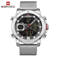NAVIFORCE NF9172 Men Watch Quartz Digital Male Clock Military Sport Stainless Steel Top Brand Luxury Man Wristwatch