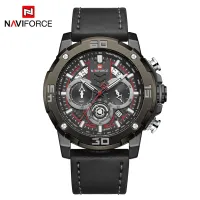 NAVIFORCE NF9175 Popular Classic Men's Quartz Multifunction Watches Casual Fashion Wristwatch with 3 Small Dials Chronograph Male Clock