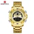 NAVIFORCE NF9181 Watches Men Stainless Steel Sports Male Clock Digital Quartz Military Man LED Wristwatch