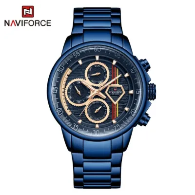 NAVIFORCE NF9184 Fashion Male Quartz Movt Man Watch Luxury Stainless Steel Watch Gift Watch