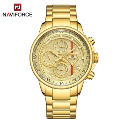 NAVIFORCE NF9184 Fashion Male Quartz Movt Man Watch Luxury Stainless Steel Watch Gift Watch