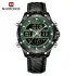 NAVIFORCE NF9194 Luxury Men Watch Quartz Digital Male Clock Military Sport Genuine Leather Waterproof Man Wristwatch