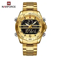 NAVIFORCE NF9195 Luxury Classic Men Watch Quartz Digital Male Clock Military Sport Stainless Steel Man Wristwatch