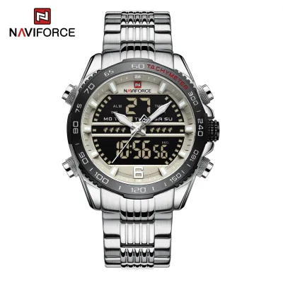 NAVIFORCE NF9195 Luxury Classic Men Watch Quartz Digital Male Clock Military Sport Stainless Steel Man Wristwatch