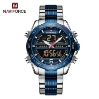 NAVIFORCE NF9195 Luxury Classic Men Watch Quartz Digital Male Clock Military Sport Stainless Steel Man Wristwatch