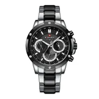 NAVIFORCE NF9196 Men Wristwatch Waterproof Man Watch Stainless Steel Sport Military Quartz Male Clock Gift 