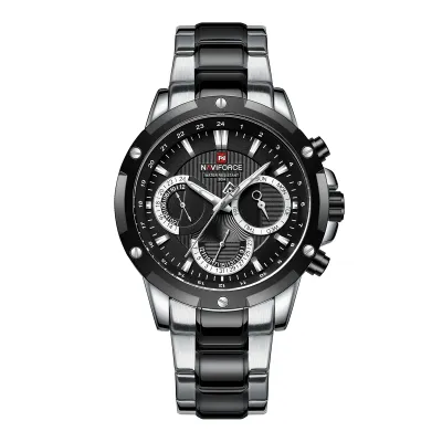 NAVIFORCE NF9196 Men Wristwatch Waterproof Man Watch Stainless Steel Sport Military Quartz Male Clock Gift 