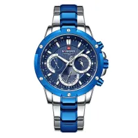NAVIFORCE NF9196 Men Wristwatch Waterproof Man Watch Stainless Steel Sport Military Quartz Male Clock Gift 