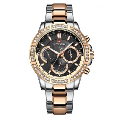 NAVIFORCE NF9196 Men Wristwatch Waterproof Man Watch Stainless Steel Sport Military Quartz Male Clock Gift 
