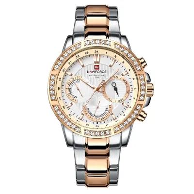 NAVIFORCE NF9196 Men Wristwatch Waterproof Man Watch Stainless Steel Sport Military Quartz Male Clock Gift 