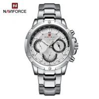 NAVIFORCE NF9196 Men Wristwatch Waterproof Man Watch Stainless Steel Sport Military Quartz Male Clock Gift 
