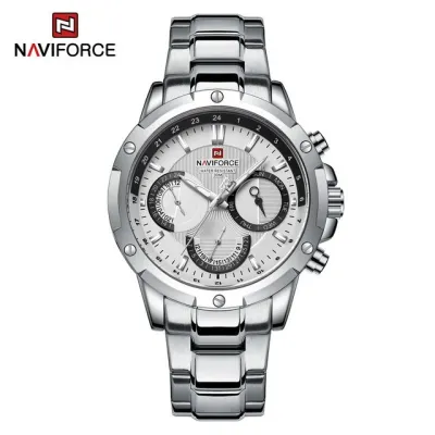 NAVIFORCE NF9196 Men Wristwatch Waterproof Man Watch Stainless Steel Sport Military Quartz Male Clock Gift 