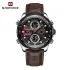 NAVIFORCE NF9197 Watches Men Military Sport Green Leather Waterproof Day Date Display Big Clock Male