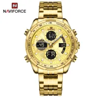 NAVIFORCE NF9197 Luxury Classic Men Watch Quartz Digital Male Clock Military Sport Stainless Steel Man Wristwatch