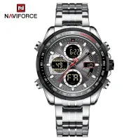 NAVIFORCE NF9197 Luxury Classic Men Watch Quartz Digital Male Clock Military Sport Stainless Steel Man Wristwatch