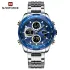 NAVIFORCE NF9197 Luxury Classic Men Watch Quartz Digital Male Clock Military Sport Stainless Steel Man Wristwatch