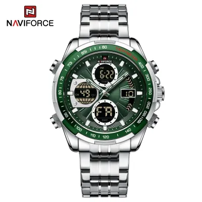 NAVIFORCE NF9197 Luxury Classic Men Watch Quartz Digital Male Clock Military Sport Stainless Steel Man Wristwatch