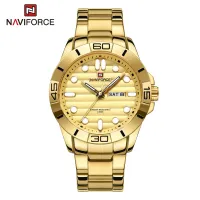 NAVIFORCE NF9198 Man Quartz Calendar Watches Business Casual Men Wristwatch Stainless Steel Military Waterproof Male Clock