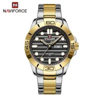 NAVIFORCE NF9198 Man Quartz Calendar Watches Business Casual Men Wristwatch Stainless Steel Military Waterproof Male Clock