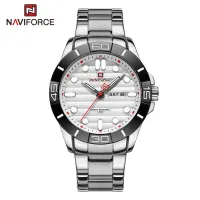 NAVIFORCE NF9198 Man Quartz Calendar Watches Business Casual Men Wristwatch Stainless Steel Military Waterproof Male Clock