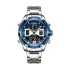 NAVIFORCE NF9201 Men's Watch Alloy Dial Analog LCD Digital Display Sport Waterproof Quartz Wristwatch Date Chronograph Luminous Clock