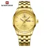 NAVIFORCE NF9203 Classic Quartz Calendar Style Stainless Steel Business Men Wrist Watch High Quality Waterproof Man Clock