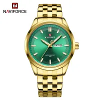 NAVIFORCE NF9203 Classic Quartz Calendar Style Stainless Steel Business Men Wrist Watch High Quality Waterproof Man Clock