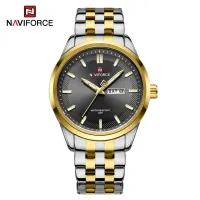 NAVIFORCE NF9203 Classic Quartz Calendar Style Stainless Steel Business Men Wrist Watch High Quality Waterproof Man Clock