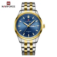 NAVIFORCE NF9203 Classic Quartz Calendar Style Stainless Steel Business Men Wrist Watch High Quality Waterproof Man Clock