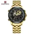 NAVIFORCE NF9205 Stainless Steel Style Men’s Sports Watch Dual Display Dial Waterproof Luminous Watch