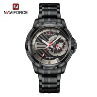 NAVIFORCE NF9206 men quartz watch stylish stainless steel strap Waterproof date display Minimalist business watch