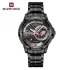 NAVIFORCE NF9206 men quartz watch stylish stainless steel strap Waterproof date display Minimalist business watch