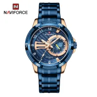 NAVIFORCE NF9206 men quartz watch stylish stainless steel strap Waterproof date display Minimalist business watch