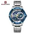 NAVIFORCE NF9206 men quartz watch stylish stainless steel strap Waterproof date display Minimalist business watch