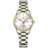 Olevs 3612 fashion quartz watch stainless steel watchband round-dial wristwatch week display calendar luminous - White & Silver & Golden
