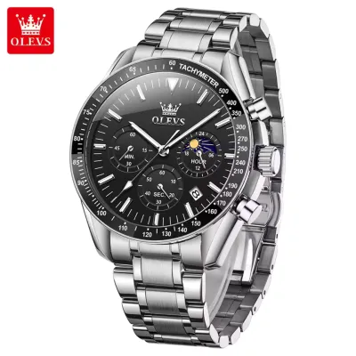 OLEVS 3618 Mens Watch Original Brand Waterproof Luminous Quartz Wristwatch Watch For Man Multifunctional Chronograph