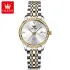 OLEVS 3625 Elegant Diamond Women's Watch Luxury Business Waterproof Stainless Steel Calendar Quartz Watch Exquisite Girls' Watch - White & Silver & Golden