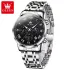 OLEVS 5529 Brand Men's Watch Waterproof Luminous Stainless Steel Lunar Phase Timing Code Watch New Quartz Men's Watch - SilverBlack