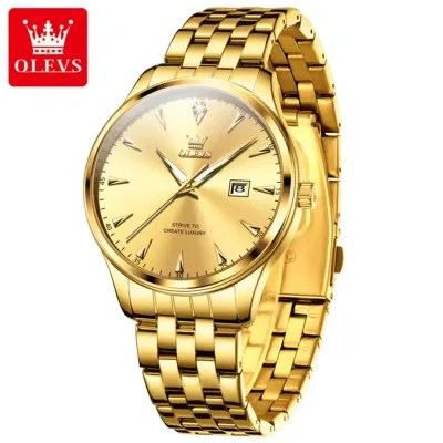 OLEVS 5598 Men's Watches Quartz Watch For Man Fashion Simple Style Wristwatch Staninless Stee Date Waterproof Luminous