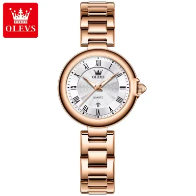 OLEVS 5608 Women's Watch Original Fashion Light Luxury Quartz Wristwatch Waterproof Luminous Chronograph Date Ladies Watch