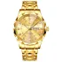 OLEVS 5609 Men's Watch Stainless Steel Fashion Business Calendar Waterproof diamond cart Mirror Quartz Watch Luxury Brand Men's Watch