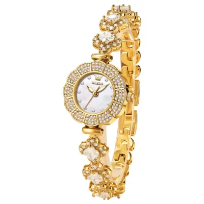 OLEVS 9813 Luxury Elegant Woman Wristwatch Diamond Original Quartz Watch For Women Top Brand Waterproof Business Watches